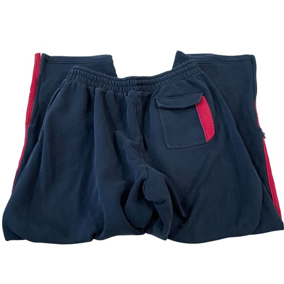 Jordan Sweatpants Men's Size XL Varsity Black Red Drawstring Zipper Ankles - Picture 4 of 5